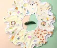 Image of Baby Bibs Blue Pink Waterproof No Mess Free Eating Babies Newborn Toddler Shower