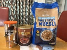 Image of Nescafé Azera Americano Instant Coffee, Swiss Choc. Drink & FREE M&S Muesli !