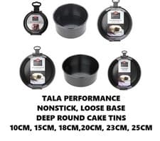Image of TALA PERFORMANCE BAKEWARE NON STICK DEEP ROUND CAKE TIN 15CM,18CM,20CM,23CM,25CM