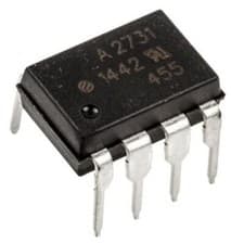Image of 1 x Broadcom HCPL-2731-000E DC Input Darlington Output Dual Optocoupler, Through