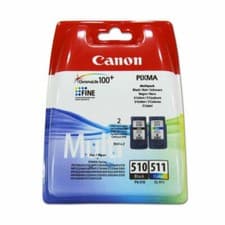 Image of Genuine Canon PG-510 Black CL-511 Colour Ink Cartridge Twin Pack