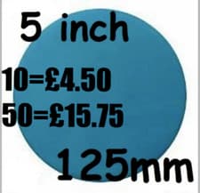 Image of 125mm Wet and Dry Sanding Discs Sandpaper 5 inch Pads Hook and Loop P400-P3000