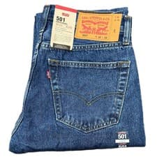 Image of Levis® 501 Mens Denim Jeans Original Fit bottoms Straight Leg Pants Jean NEW NEW