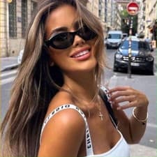 Image of Prada PR26ZS 16K08Z Oval Sunglasses in Black /Gray Lens 100% UV