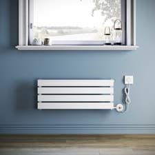 Image of White Electric Radiator Wall Mounted Thermostat WIFI Control Timer Flat Panel