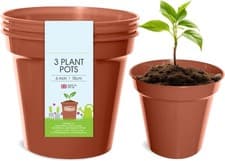 Image of Whitefurze - Basic Plant Pots - Indoor Plant Pots - Flower Pots for Small Plants