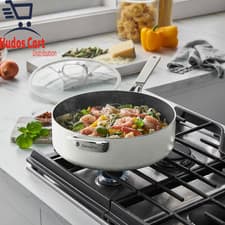 Image of Greenpan Saute Pan with Lid 30Cm Ceramic Non-Stick All Hobs Aluminium Oven Safe