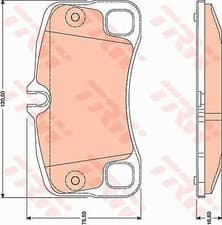 Image of TRW GDB1792 Brake Pad Set, disc brake for PORSCHE