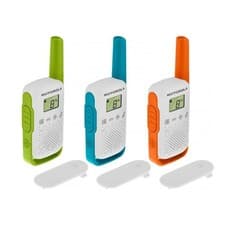Image of Motorola Moto T42 Talkabout PMR446 2-Way Walkie Set of 3, Orange,Blue,White