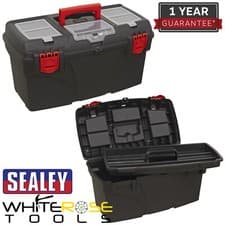 Image of Sealey Toolbox with Tote Tray 560mm Tool Storage Workshop Garage DIY