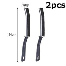 Image of 2x Crevice cleaning brush for narrow and gap spaces recess tool black from UK