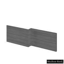 Image of Hudson Reed Fusion Anthracite Woodgrain 1700mm Shower Bath Front Panel - OFF573