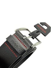 Image of Hugo Men’s Black Grained Leather Giaspo Belt - UK 36” 95/36