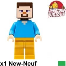 Image of Lego Minifigure Minecraft Steve Gold Legs Min074 New