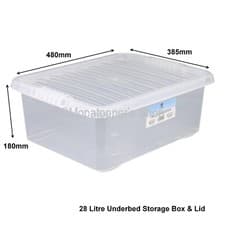 Image of NEW British Made Clear Plastic Storage Box Boxes With Clear Lids - SIZE CHOICE