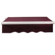 Image of Retractable Manual Angle Adjustable Patio Garden Awning Canopy Top Fabric UK