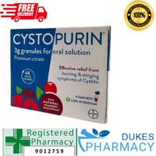 Image of Cystopurin Cystitis Relief 6 Sachets - CRANBERRY FLAVOUR - low-sodium based