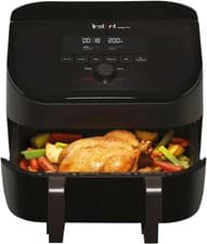 Image of Instant 8.5L Air Fryer Vortex Plus Versa Zone AFB9002BK 6 Portions 8-IN-1 BLACK