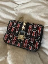 Image of Valentino Garavani Glam Lock Leather Crossbody Bag New Comes With Dust Bag