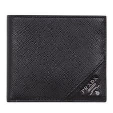 Image of Prada Black Saffiano Leather Wallet