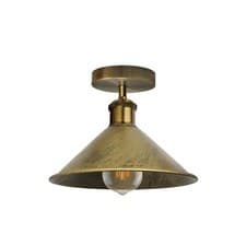 Image of Vintage Semi Flush Ceiling Light E27 Fitting Living Room Lamp