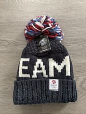 Image of Team GB Winter Olympics Dark Navy Super Bobble Hat - New With Tags