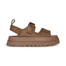 Image of UGG GOLDENGLOW BROWN CHESTNUT TEXTILE STRAPPY WOMEN'S SANDALS SIZE US 10 NEW