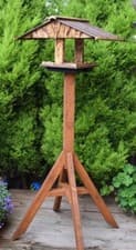 Image of Your Garden -- BIG RUSTIC COTTAGE WOODEN BIRD FEEDER  - UK HANDMADE