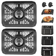Image of Air Fryer Grill Plate for Ninja Foodi AF400UK 9.5L 6 in1 DualZone 2 Drawers Air
