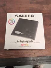 Image of Salter Arc Kitchen Scale – Digital Food Weighing Scales 3kg Capacity-Black- new
