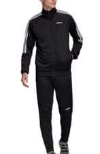 Image of Adidas 3 Stripe Men Tracksuit Jogging Suit Black White Sport