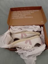 Image of Veja Esplar Logo Extra White & Pink Ladies Size 5 New In Box