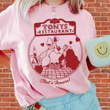 Image of Disney Valentine Lady And The Tramp Unisex Hoodie Tshirt Men Women Unisex N147