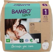 Image of Bambo Nature Eco-Nappy Size 1 - 22 Nappies