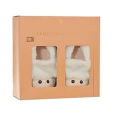 Image of Microwaveable Novelty Slippers Sheep Heatable 3D Animal Faux Fur Lavender Scent