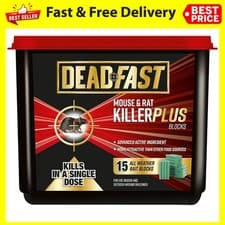 Image of Deadfast Mouse and Rat Killer plus Poison, 15 Block - Green