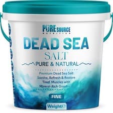 Image of Pure Source Nutrition Dead Sea Salt FINE 1kg –100% Natural Mineral Bath Salt NEW