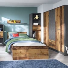 Image of Single Bed 120cm In Walnut