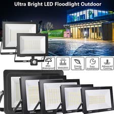 Image of LED Floodlight 10W-500W PIR Motion Sensor Security Outdoor Garden Flood Light UK