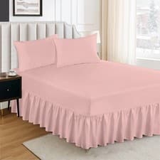 Image of EXTRA DEEP FITTED VALANCE SHEET BED SHEETS SINGLE DOUBLE KING & SUPER KING SIZE