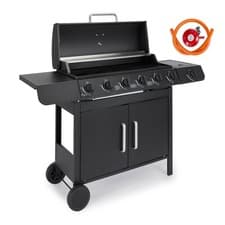 Image of VonHaus Gas BBQ, 6+1 Burner Barbeque Grill with Gas Hose & Regulator