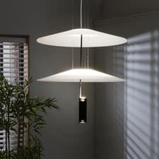 Image of Lux Round Pendant Ceiling Light White 50cm