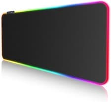Image of EASEMO Gaming Mouse Pad, XXL Large (800 x 300 x 4 mm) RGB Mouse Mat, 7 LED Color