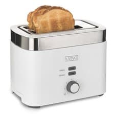 Image of LIVIVO 2 Slice Toaster Extra-Wide Slots Crumb Tray Defrost 900W 7 Setting Touch