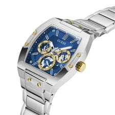 Image of Guess GW0456G5 Men Phoenix Blue dial Silver Watch
