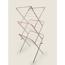 Image of Rose Gold 3 Tier Clothes Airer Laundry Drying Rack Foldable Indoor Dryer Stand