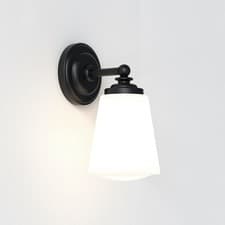 Image of Astro Lighting - Anton - 1106006 - Black White Glass IP44 Bathroom Wall Light