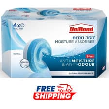 Image of Unibond Aero 360° Pack of 4x 450G Tablets Moisture,Absorber Neutral Refills Tabs