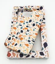 Image of Tech21 EcoArt for iPhone 12/12 Pro - Terazzo Orange with Multi-Drop Protection