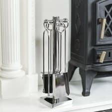 Image of Deluxe Fireside Companion Set - "Francisco" Contemporary 40cm